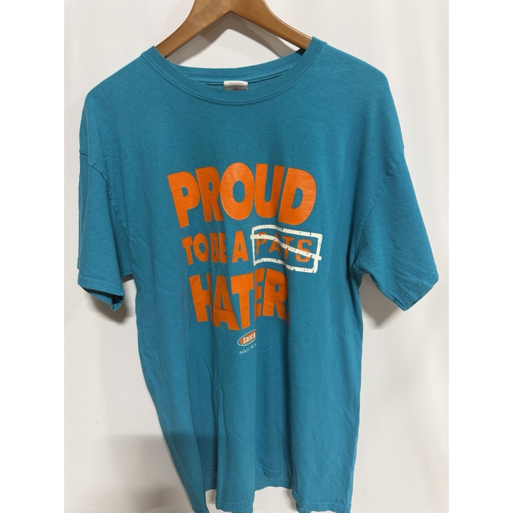 Miami Dolphins Football / Proud Pats Hater / Humor Smack Apparel T-Shirt / Sz L